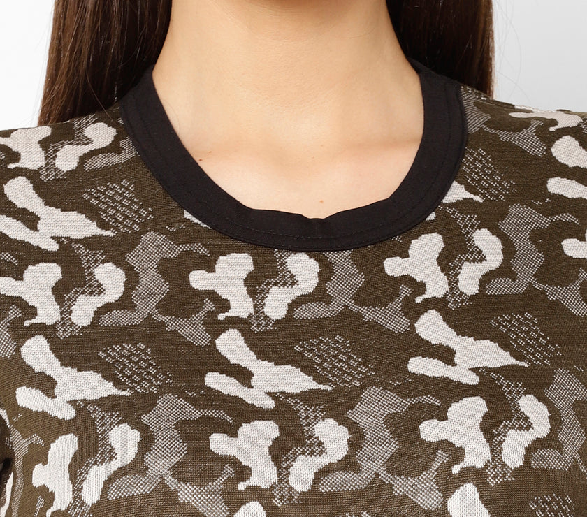 Mack Jonney Green Color T-shirt For Women