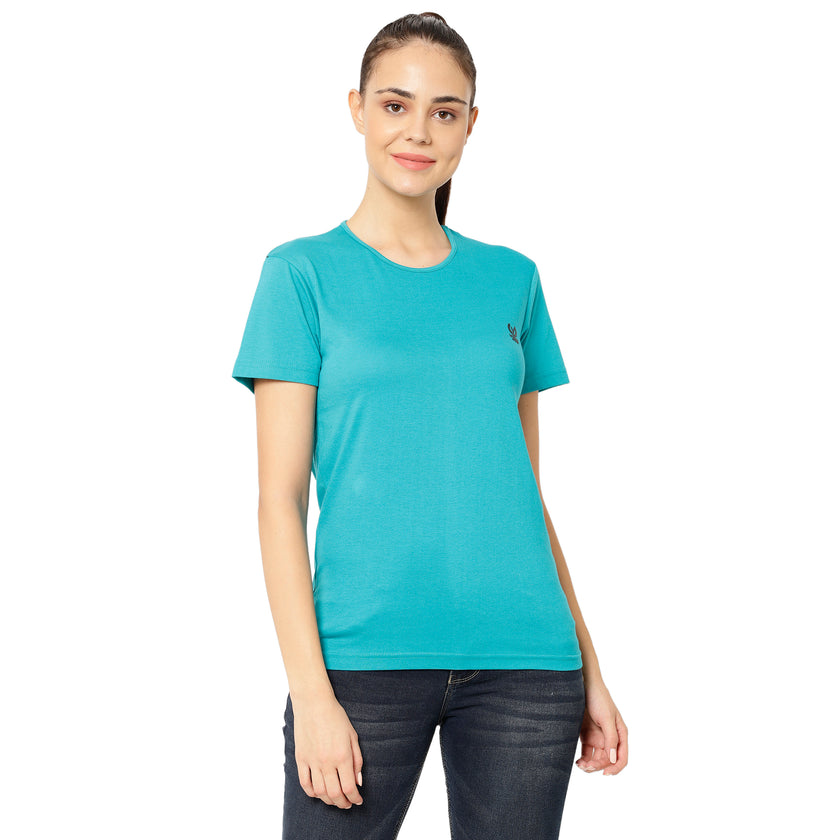 Mack Jonney Light Blue Color T-shirt For Women