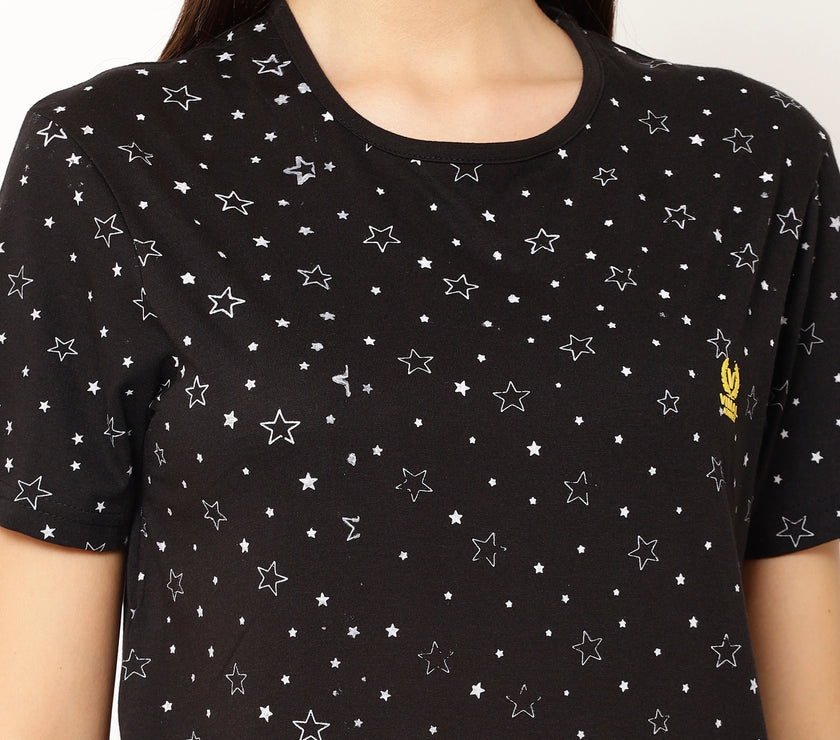 Mack Jonney Black Color T-shirt For Women