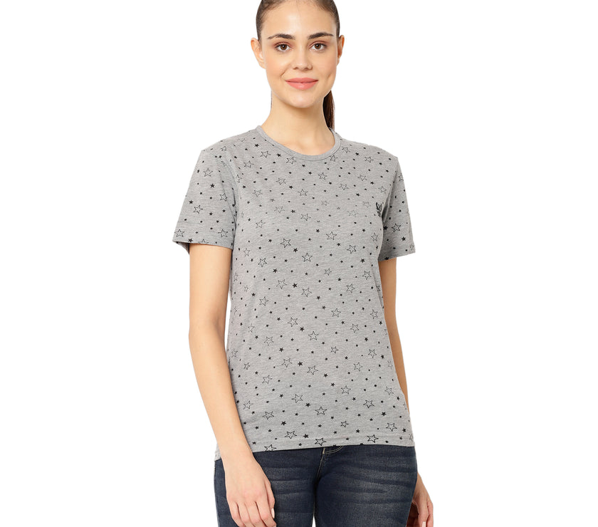 Mack Jonney Grey Color T-shirt For Women