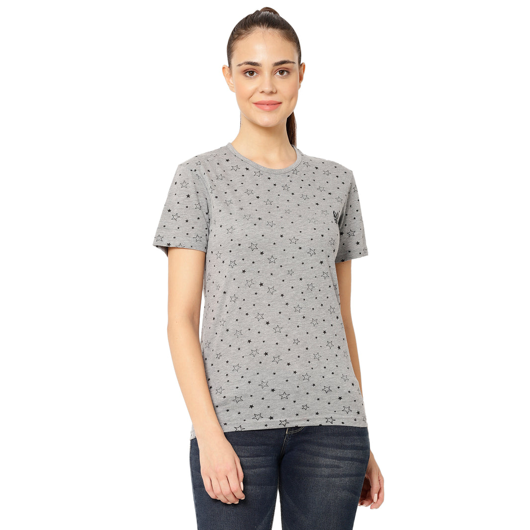Mack Jonney Grey Color T-shirt For Women