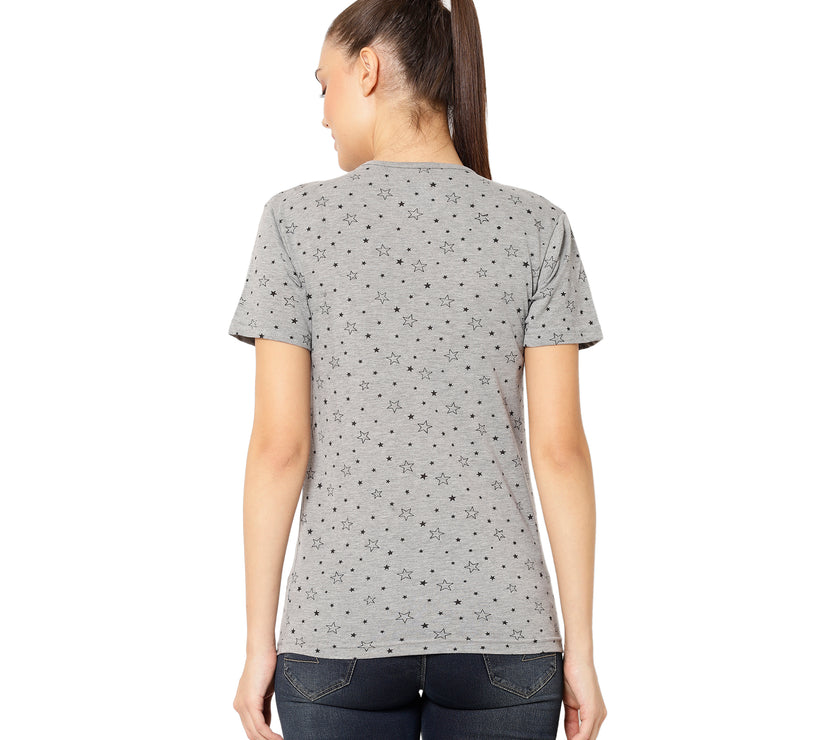 Mack Jonney Grey Color T-shirt For Women