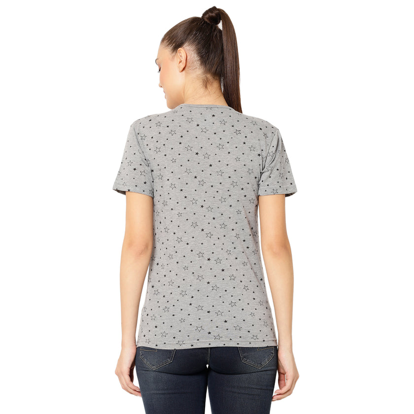 Mack Jonney Grey Color T-shirt For Women