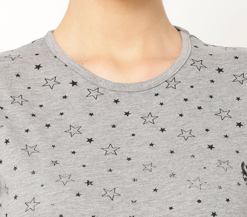 Mack Jonney Grey Color T-shirt For Women