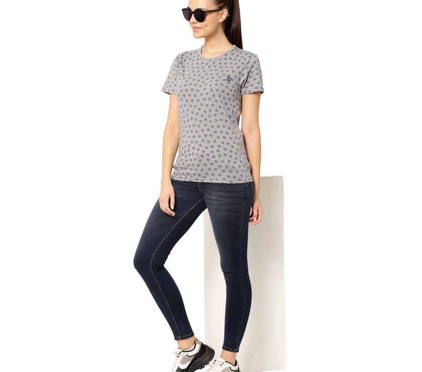 Mack Jonney Silver Color T-shirt For Women