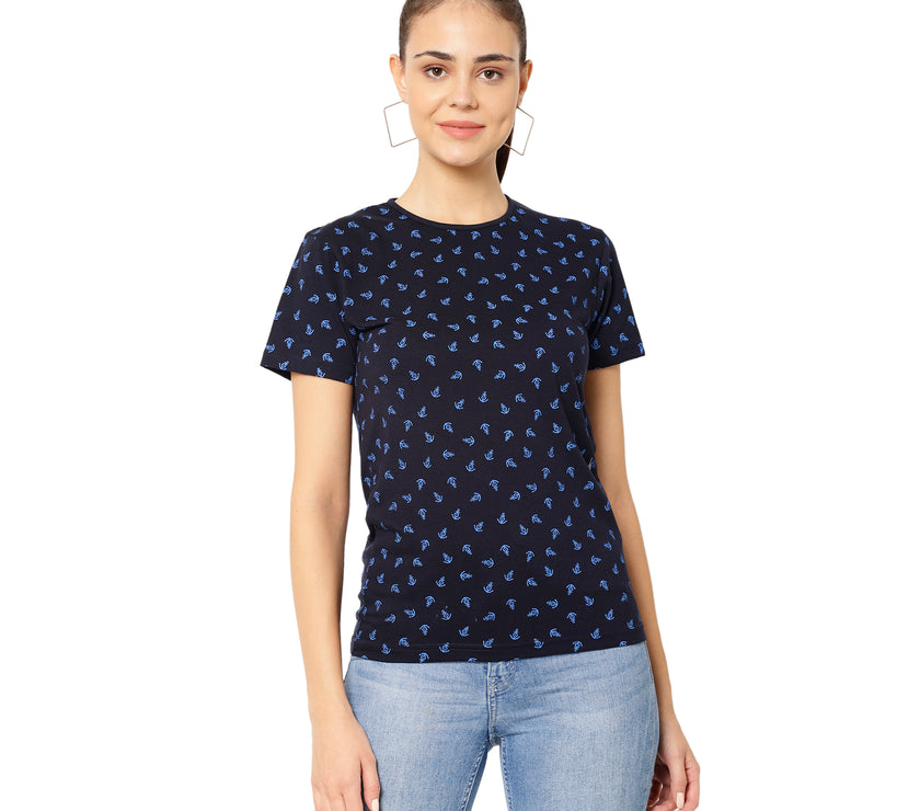 Mack Jonney Light Blue Color T-shirt For Women