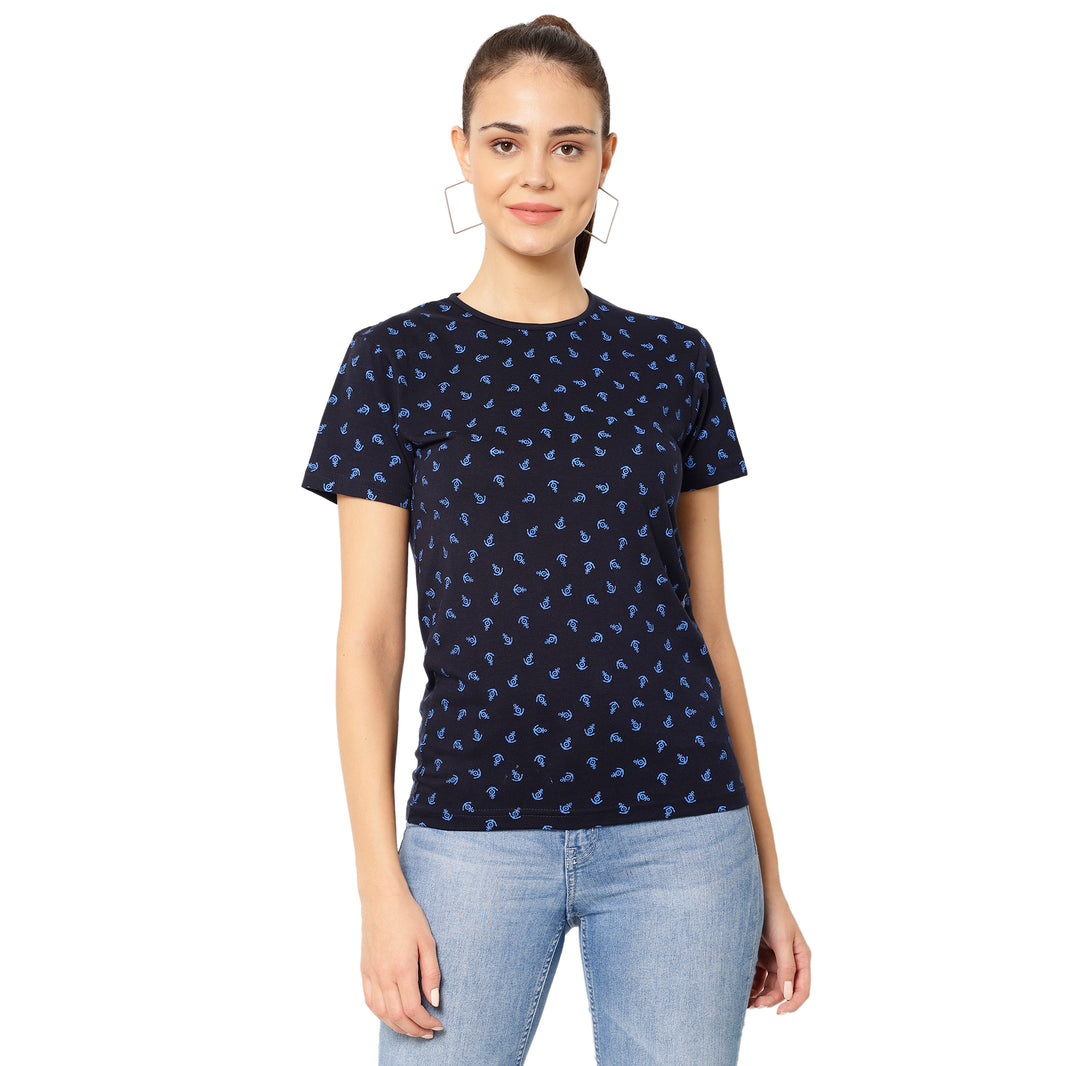 Mack Jonney Light Blue Color T-shirt For Women