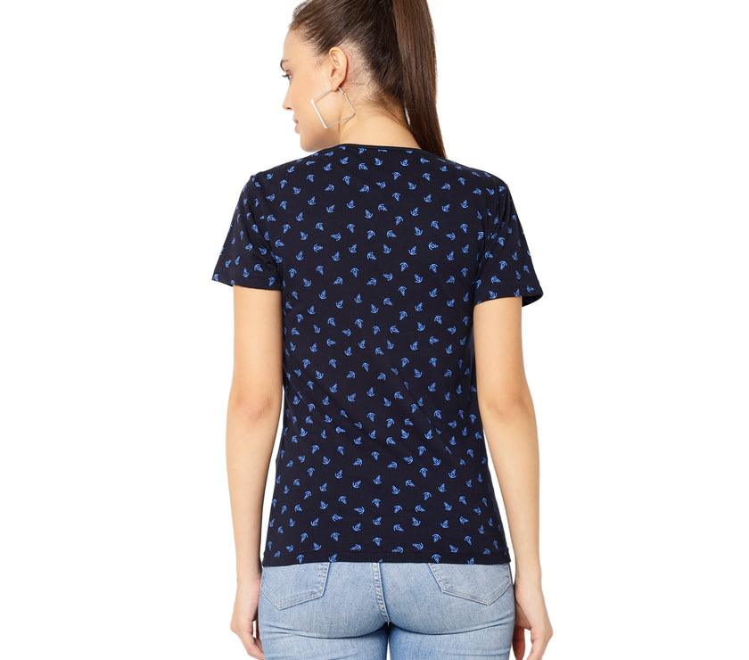 Mack Jonney Light Blue Color T-shirt For Women