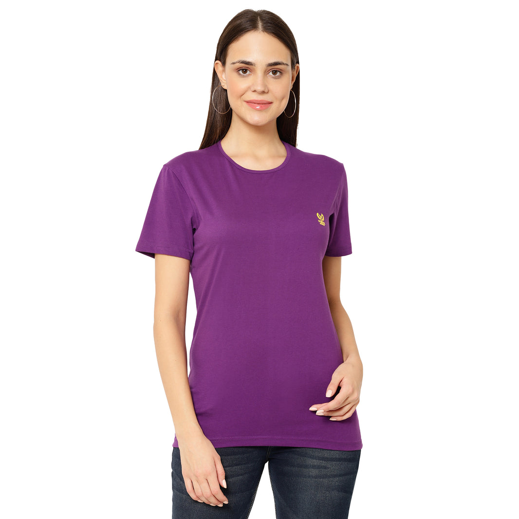 Mack Jonney Purple Color T-shirt For Women