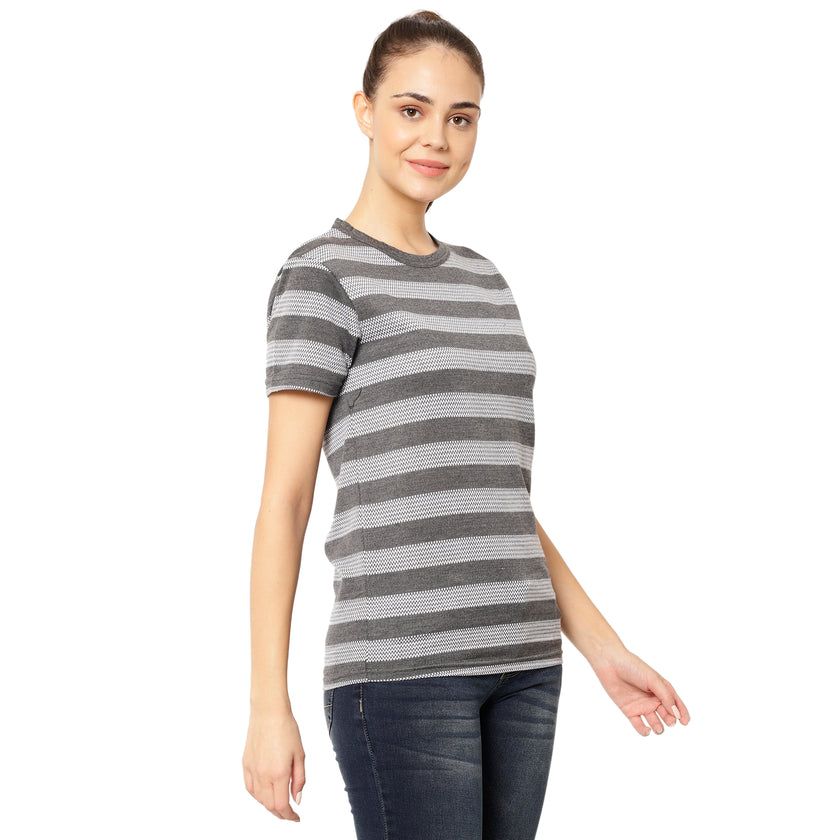 Mack Jonney Grey Color T-shirt For Women