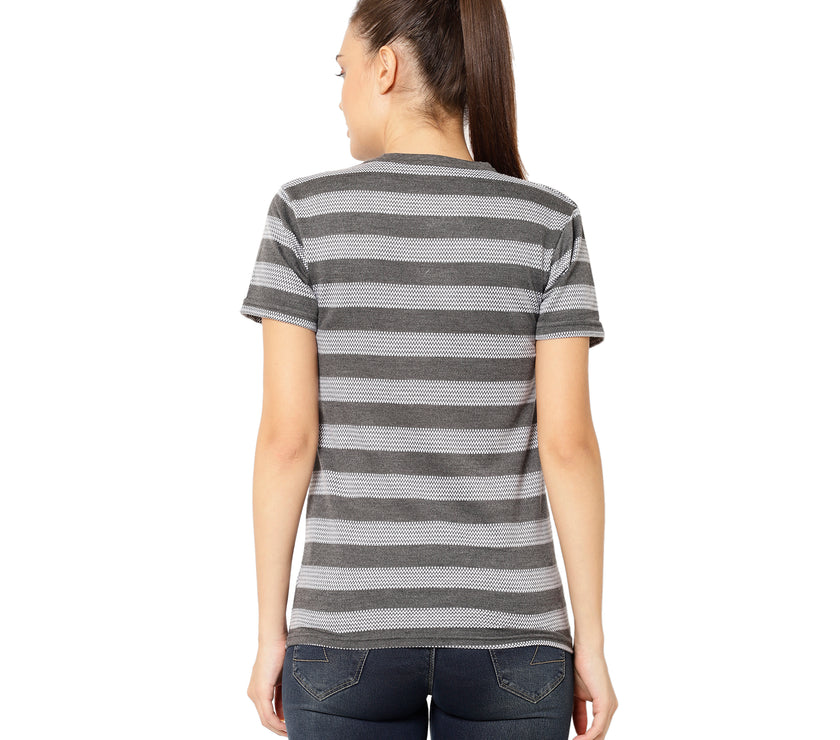 Mack Jonney Grey Color T-shirt For Women