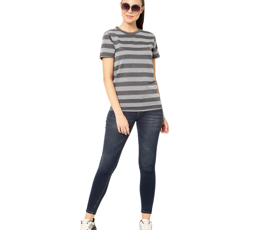 Mack Jonney Grey Color T-shirt For Women