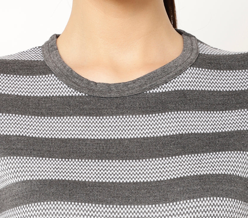 Mack Jonney Grey Color T-shirt For Women