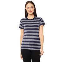Mack Jonney Dark Blue Color T-shirt For Women