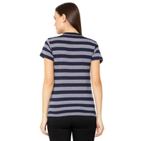 Mack Jonney Dark Blue Color T-shirt For Women