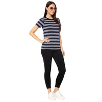 Mack Jonney Dark Blue Color T-shirt For Women