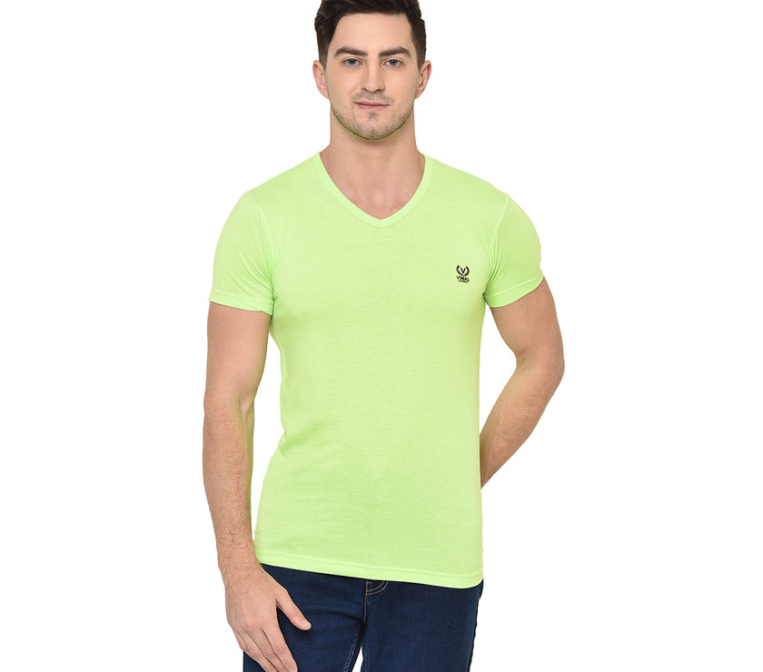 Mack Jonney Round Neck Green T-shirt For Men's