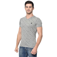 Mack Jonney Round Neck Grey T-shirt For Men's