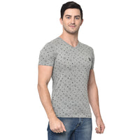 Mack Jonney Round Neck Grey T-shirt For Men's