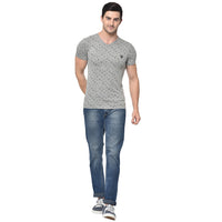 Mack Jonney Round Neck Grey T-shirt For Men's