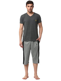 Mack Jonney Silver Grey Night Suit For Men's