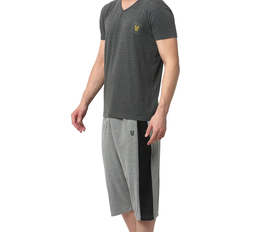 Mack Jonney Silver Grey Night Suit For Men's