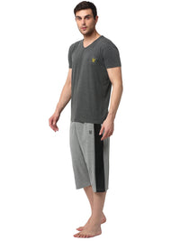 Mack Jonney Silver Grey Night Suit For Men's