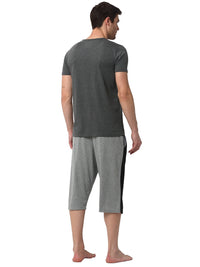 Mack Jonney Silver Grey Night Suit For Men's