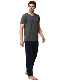 Mack Jonney Grey Dark Blue Night Suit For Men's