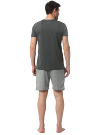 Mack Jonney Grey Silver Night Suit For Men's