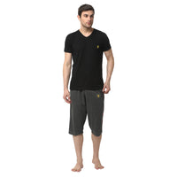 Mack Jonney Grey Black Night Suit For Men's