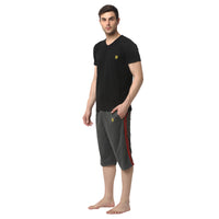 Mack Jonney Grey Black Night Suit For Men's