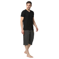 Mack Jonney Grey Black Night Suit For Men's