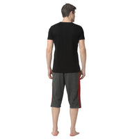 Mack Jonney Grey Black Night Suit For Men's