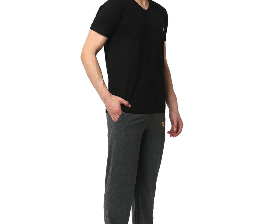 Mack Jonney Black Grey Night Suit For Men's