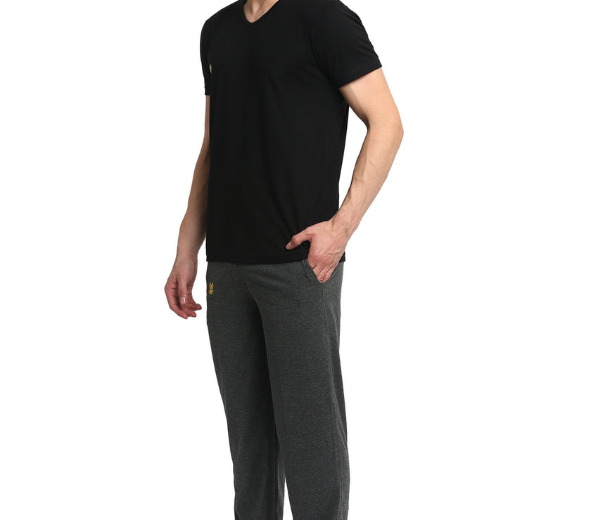 Mack Jonney Black Grey Night Suit For Men's