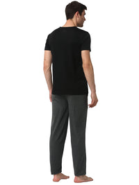Mack Jonney Black Grey Night Suit For Men's