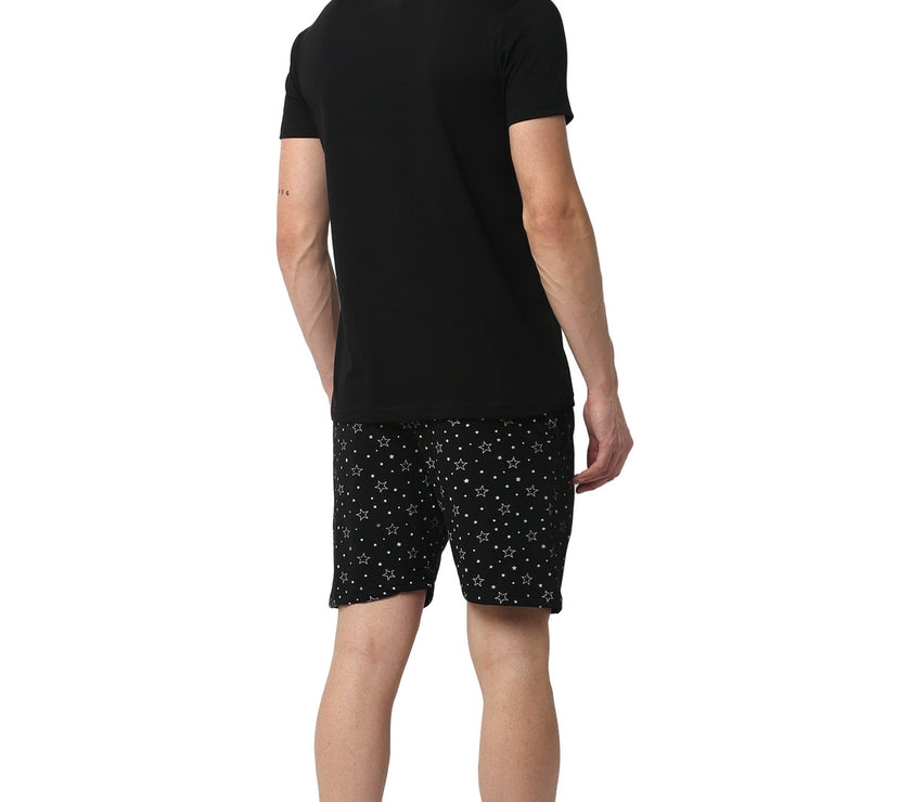 Mack Jonney Black Black Night Suit For Men's
