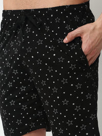 Mack Jonney Black Black Night Suit For Men's