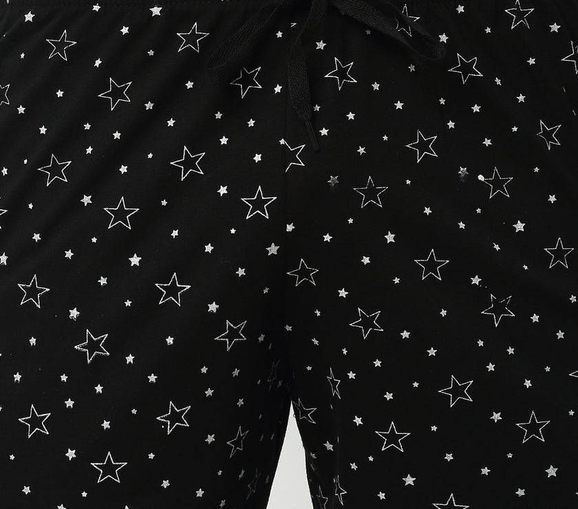Mack Jonney Black Black Night Suit For Men's