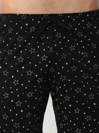 Mack Jonney Black Black Night Suit For Men's