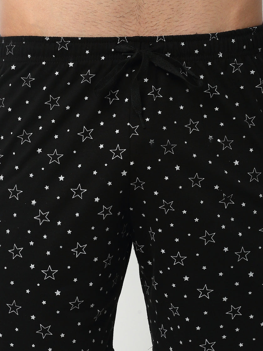 Mack Jonney Black Black Night Suit For Men's