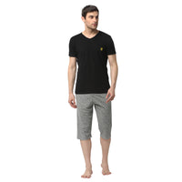 Mack Jonney Black Silver Night Suit For Men's