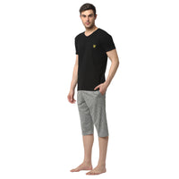 Mack Jonney Black Silver Night Suit For Men's