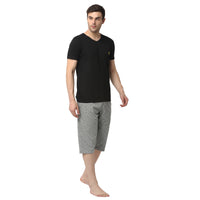 Mack Jonney Black Silver Night Suit For Men's