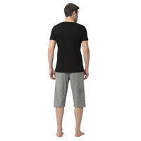 Mack Jonney Black Silver Night Suit For Men's