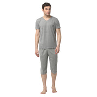 Mack Jonney Silver Silver Night Suit For Men's