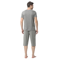 Mack Jonney Silver Silver Night Suit For Men's