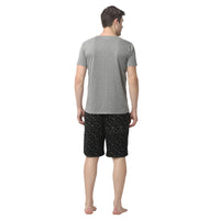 Mack Jonney Silver Black Night Suit For Men's