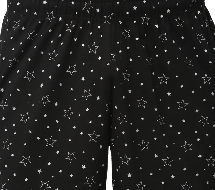 Mack Jonney Silver Black Night Suit For Men's